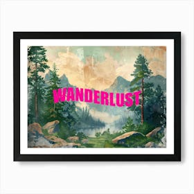  Pink Wanderlust Poster Vintage Retro Woods 5 Art Print