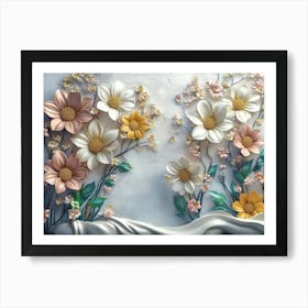 Flowers On A Wall 24 Art Print