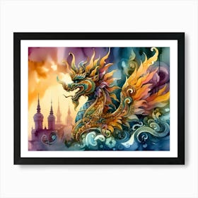 Dragon Painting 7 Art Print