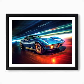 68 Blue Stingray Art Print