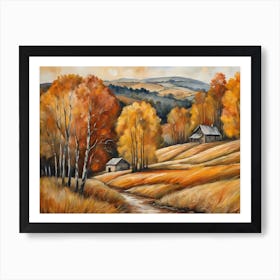 Autumn Landscape Painting (59) Art Print