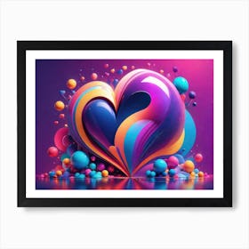 Colorful Heart Creative 41 Art Print