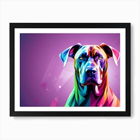 GREAT DANE, colorful dog illustration, dog portrait, animal illustration, digital art, pet art, dog artwork, dog drawing, dog painting, dog wallpaper, dog background, dog lover gift, dog décor, dog poster, dog print, pet, dog, vector art, dog art Art Print