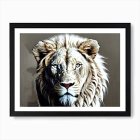 Lion art 77 Art Print