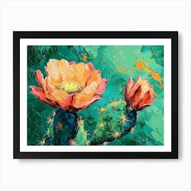 Unique Desert Cactus In Full Beauty Art Print