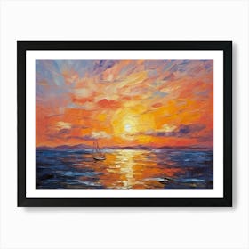 Sunset Over The Sea 4 Art Print
