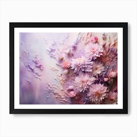 Abstract With Flowers Art Print