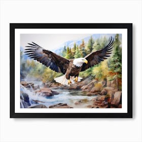 Bald Eagle - Watercolor style Art Print
