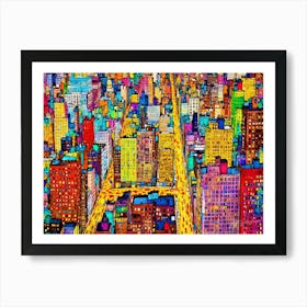 Urban Jungle Design - Skyline Buildings Art Print