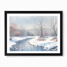 Winter River Art Print