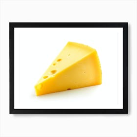 Cheese Slice Isolated On White 1 Art Print