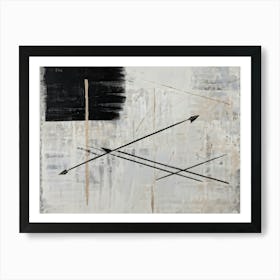 Abstract Design Guided By Hand Drawn Arrows And Markings Sketched With Intuitive Lines On Textured (6) Art Print