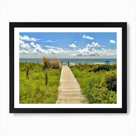 Boardwalk To Folly Beach South Carolina Art Print