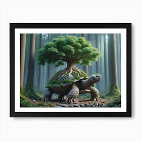 Rooted Turtle-Tree Fantasy Art Print