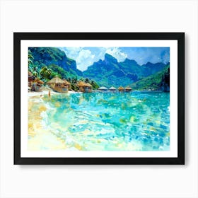 Bora Bora 4k - Tropical Weather Art Print