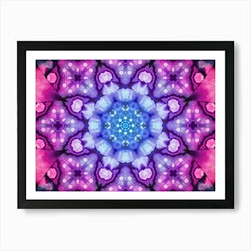 Watercolor Abstraction Violet Delicate Flower Art Print