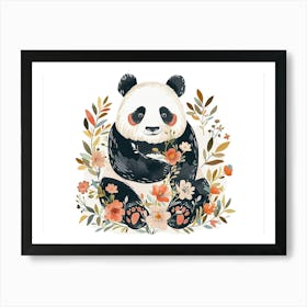 Little Floral Giant Panda 3 Art Print