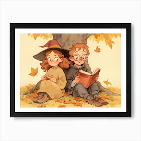 Autumn Reading Art Print