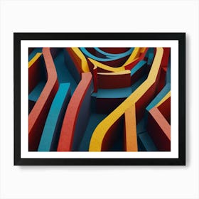 Abstract maze 1 Art Print