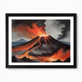 Erupting Volcano Art Print