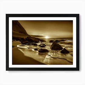 Sunset At The Beach 679 Art Print