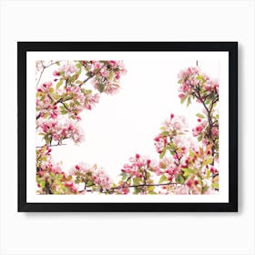 Pink Spring Flower Tree Art Print