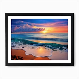 Sunset On The Beach 648 Art Print