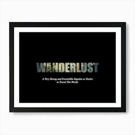 Wanderlust Poster Vintage Retro Woods 3 Art Print