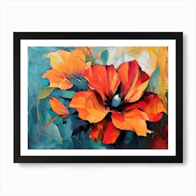 Orange Flowers 3 Art Print