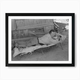 Partially Paralyzed Man In May S Avenue Camp, Oklahoma City, Oklahoma By Russell Lee Art Print