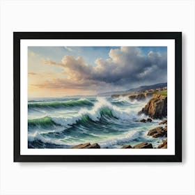 Cliffs And Waves Poster