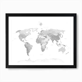 World Map No 199 Art Print