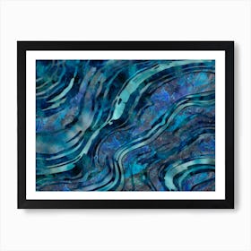 Gemstone Blue Teal Art Print