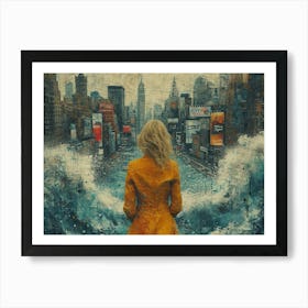 Urban Rhapsody: Collage Narratives of New York Life. New York City 6 Art Print