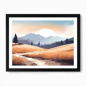 Minimal Landscape Art Print