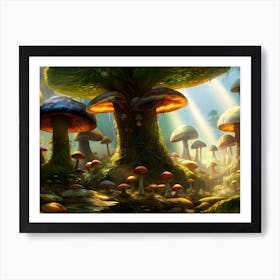 Mushroom Forest Alt Art Print