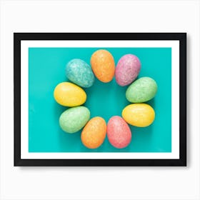 Colorful Easter Eggs 7 Art Print