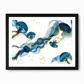 Blue Jellyfish Art Print