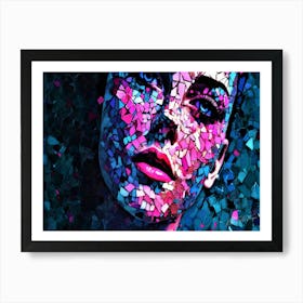 Abstract Portrait - Mosaic Face Art Print