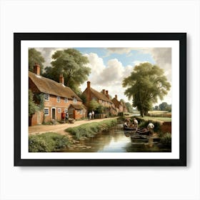 Village By The Water 2 Art Print