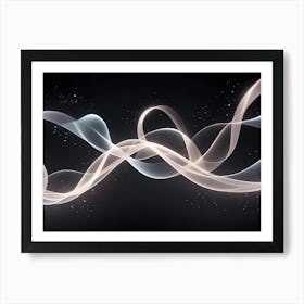 Abstract Image Of Colorful, Glowing Waves On A Black Background, Creating A Dynamic And Energetic Effect 5 Art Print