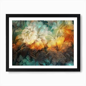 Flower Art Illustration In A Painting Style 39 Poster