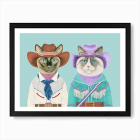 Rodeo Cats 7 Art Print