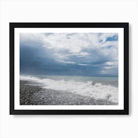 Storm Clouds Over The Beach Art Print