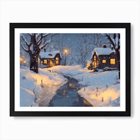 CHRISTMAS night 8 vector art Art Print