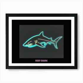 Neon Pink White Tip Reef Shark Poster 1 Art Print