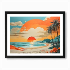 Sunset At The Beach 39 Art Print