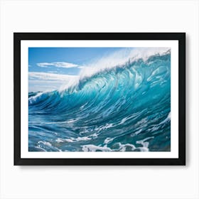 Abstract Ocean Scene At A Tropical Glacier Under Bright Daylight Nature Inspired Ripples Forming In (3) Art Print