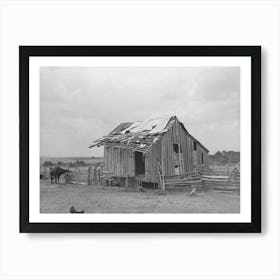 Barn Of Tenant Farmer Near Warner, Oklahoma By Russell Lee Art Print