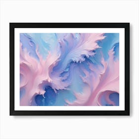 Abstract, Colorful Swirls And Shapes Reminiscent Of Swirling Paint Or A Turbulent Ocean Art Print